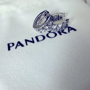 Pandora silver hoops earring